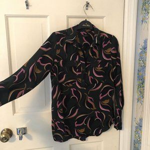 3 for $23! Ann Taylor Dark Floral Blouse, XSP